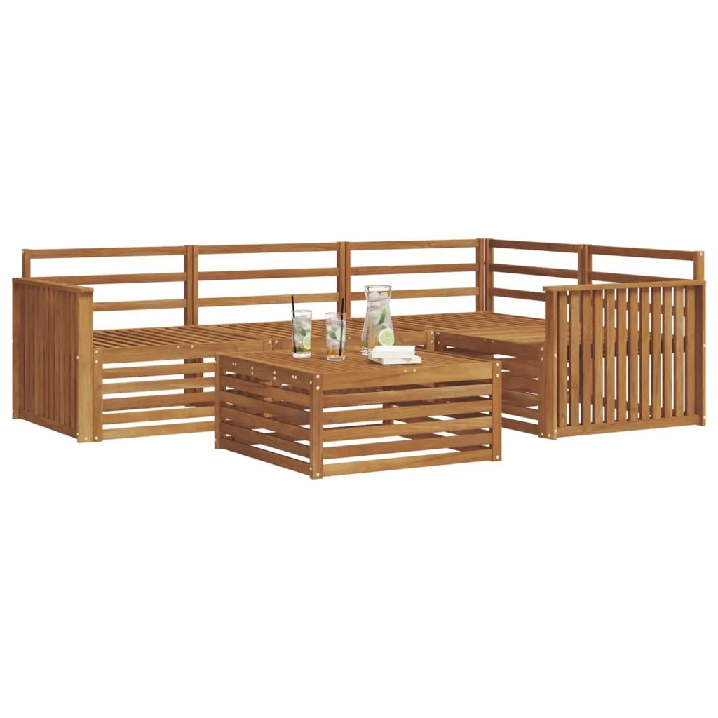 Set di divani da esterno 5 pcs Naturale