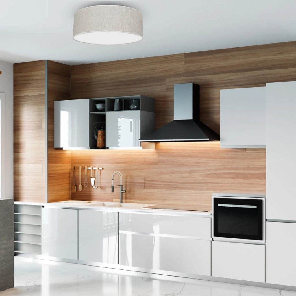 Plafoniera soffitto Milagro LINO 3xE27 lino bianca 50cm