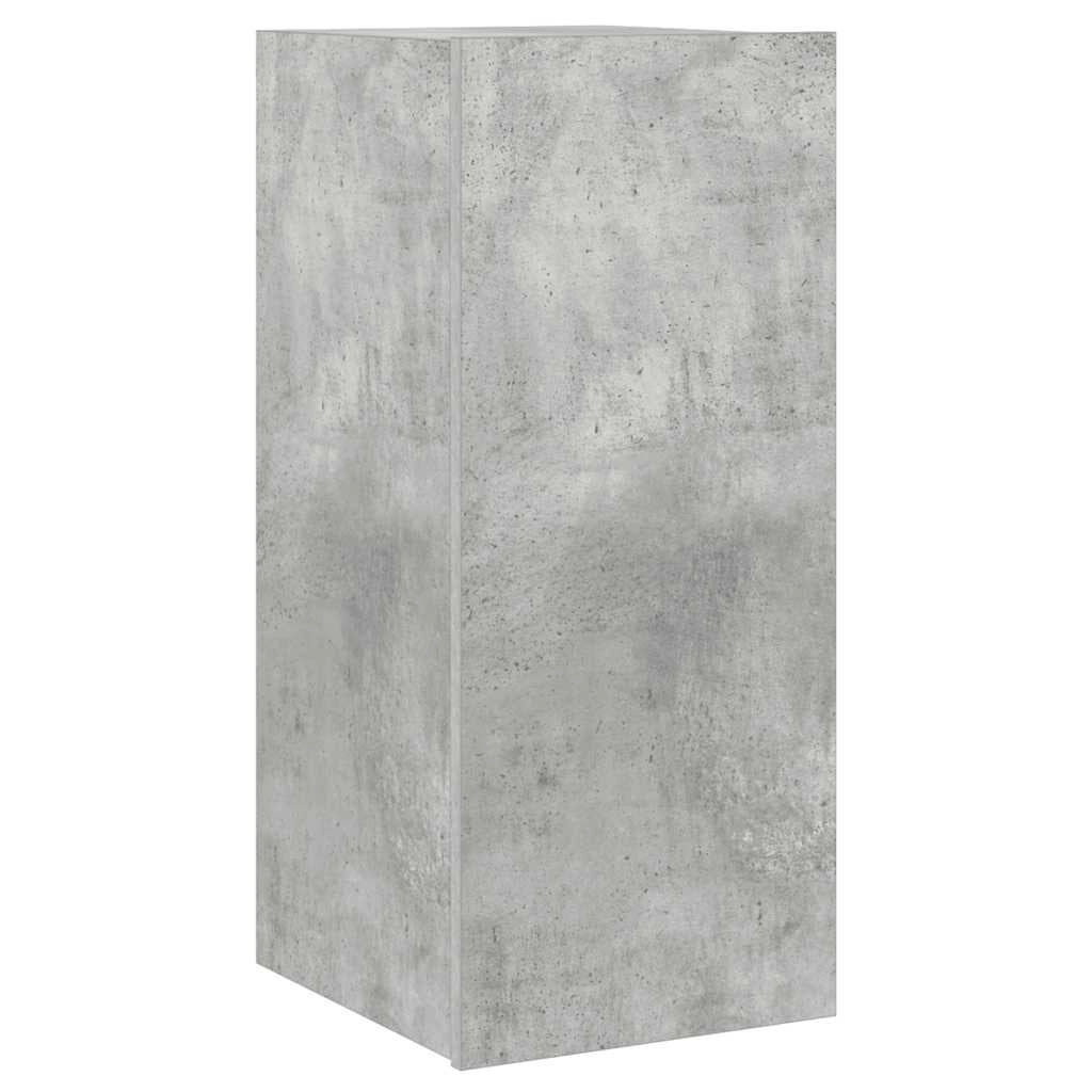 Mobile TV a Parete con Luci LED Grigio Cemento 30,5x35x70 cmcod mxl 134176