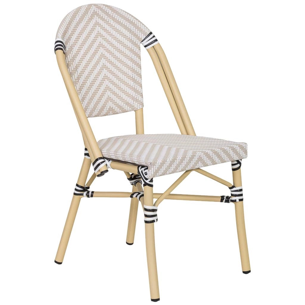 Poltrona in rotin sintetico crema, 46x57x88 cm