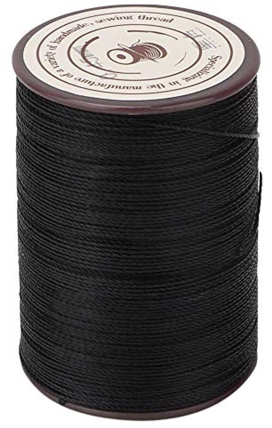 Filamento in poliestere wovaxato 0,45 mm - Rollo da 160 m - Nero - Filo per cucire