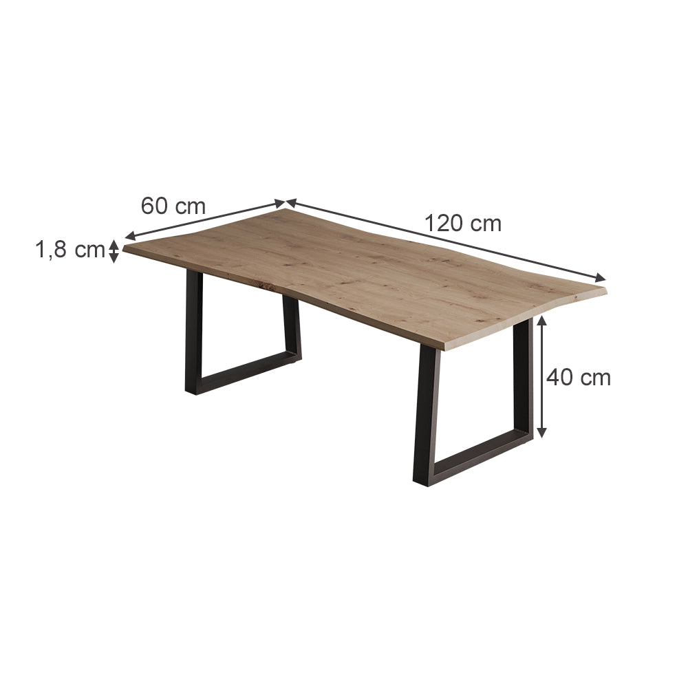Vicco Tavolino da caffè Artigiano 120 x 60 cm