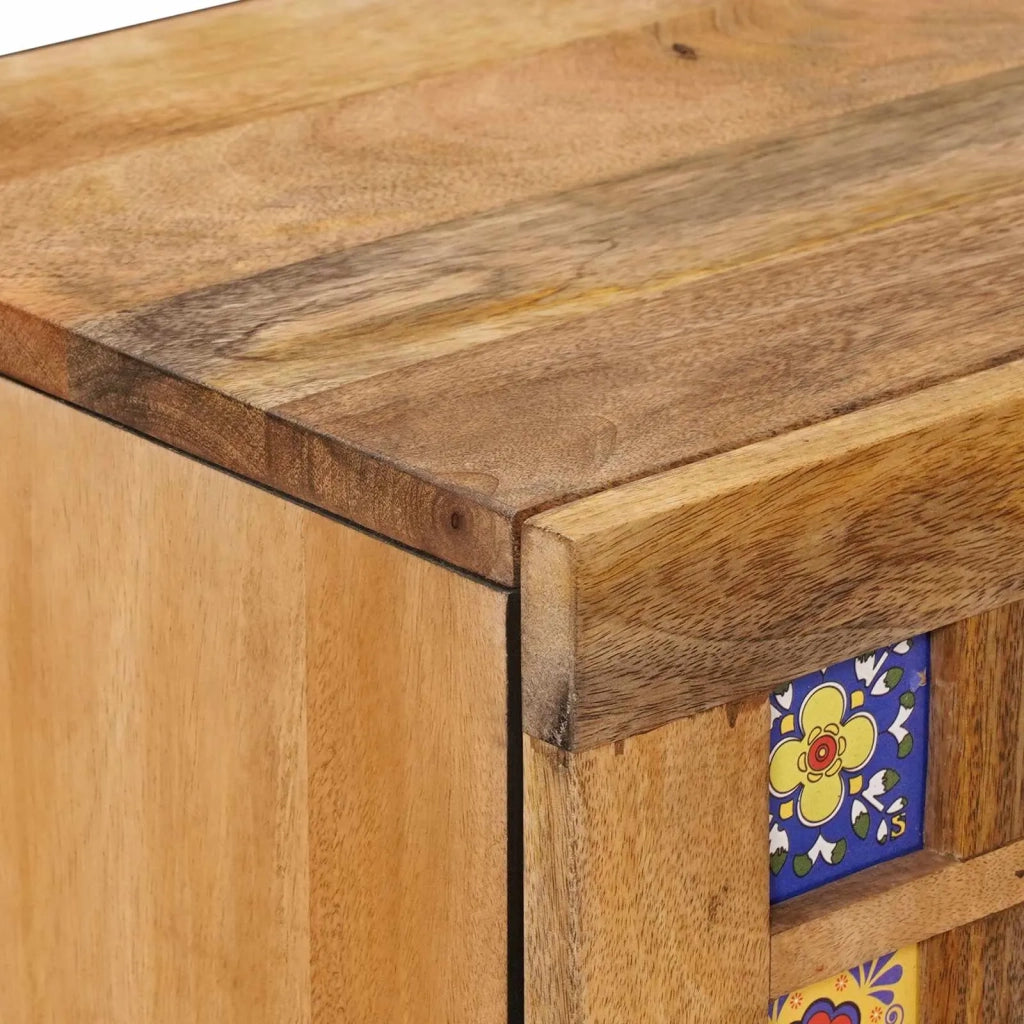 Credenza Naturale 40 x 33 x 75 cm Legno di mango massello