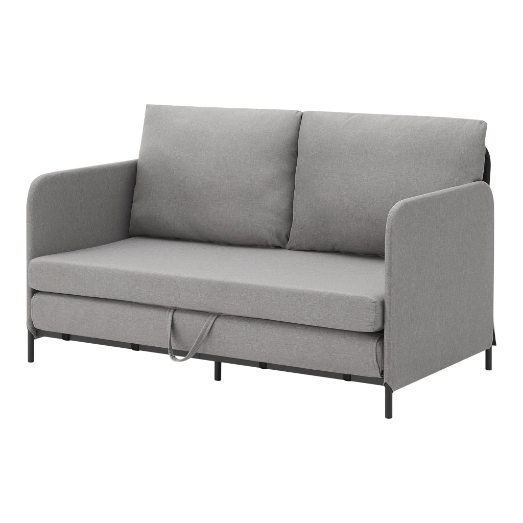 Divano/poltrona trasformabile a 2 posti 78 x 125 x 67 cm grigio chiaro 03_0009127