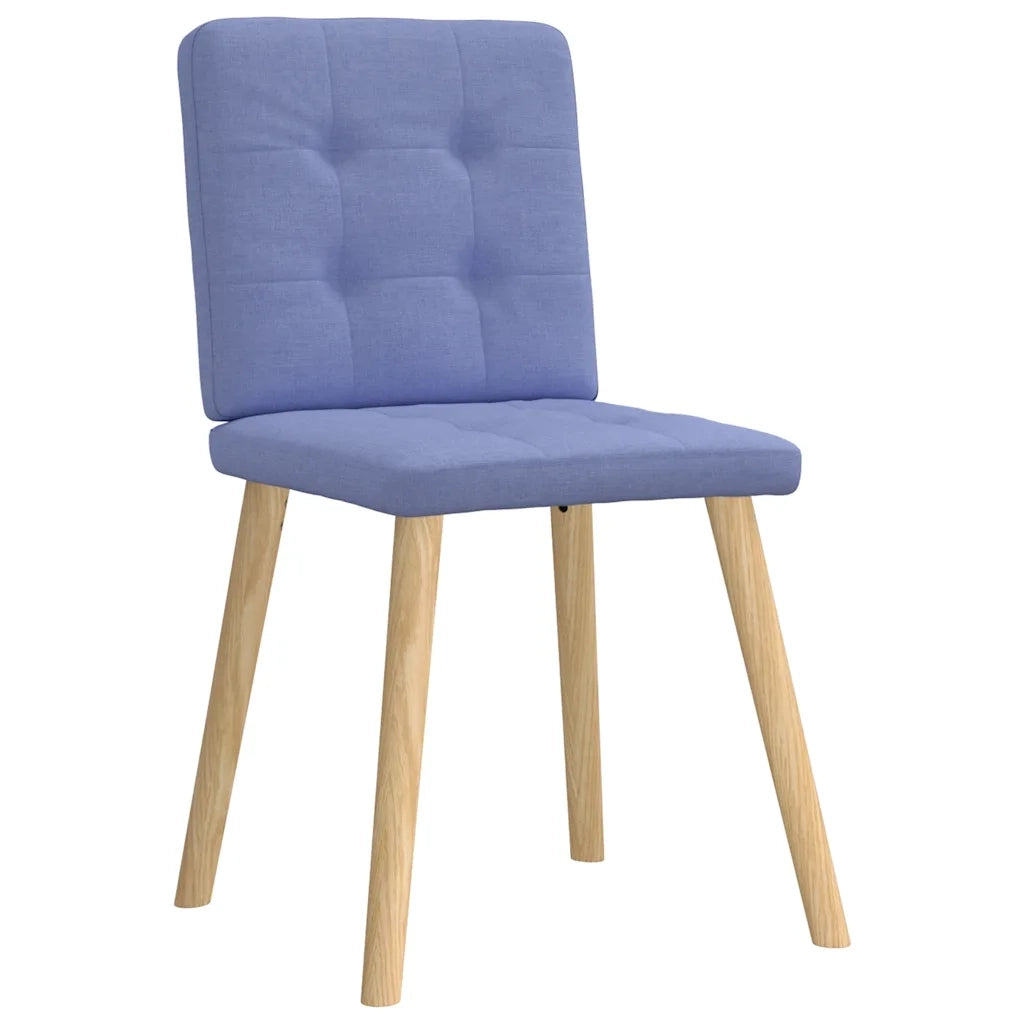 vidaXL Sedie da Pranzo 2 pz Blu Jeans in Tessuto
