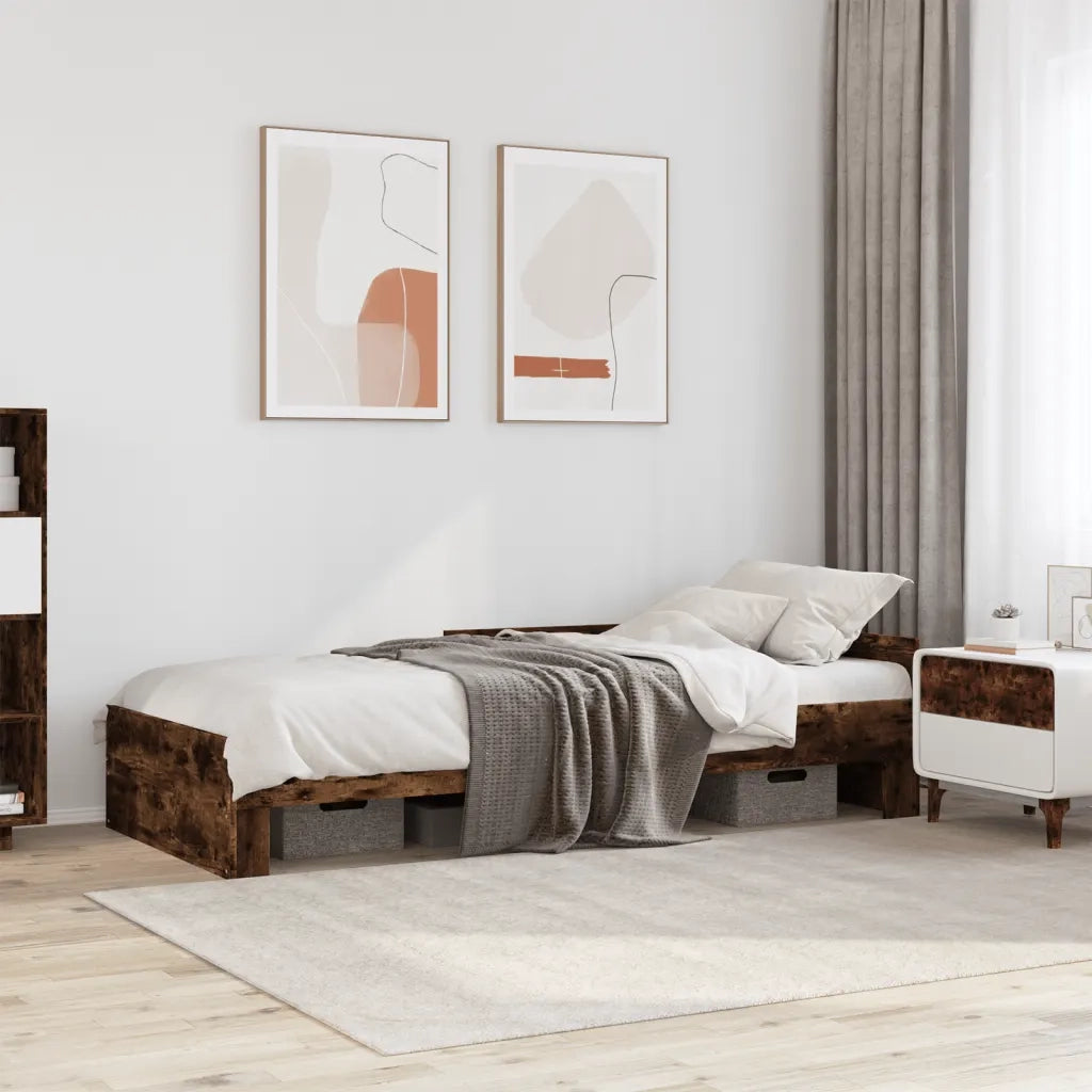 Giroletto senza Materasso Rovere Fumo 90x200 cm in Truciolato 849583