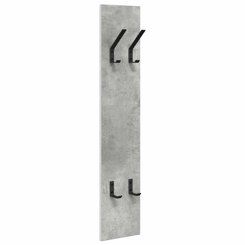 Appendiabiti a muro A parete Grigio cemento 20 x 1,5 x 100 cm 874462