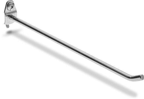 Pegboard Haken, Unica Barra, 5 Pezzi, Argento