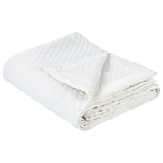 Copriletto in tessuto poliestere Bianco Sporco 200 x 220 cm con motivo in rilievo Decorativo Biancheria da letto Design Classico Camera da letto
