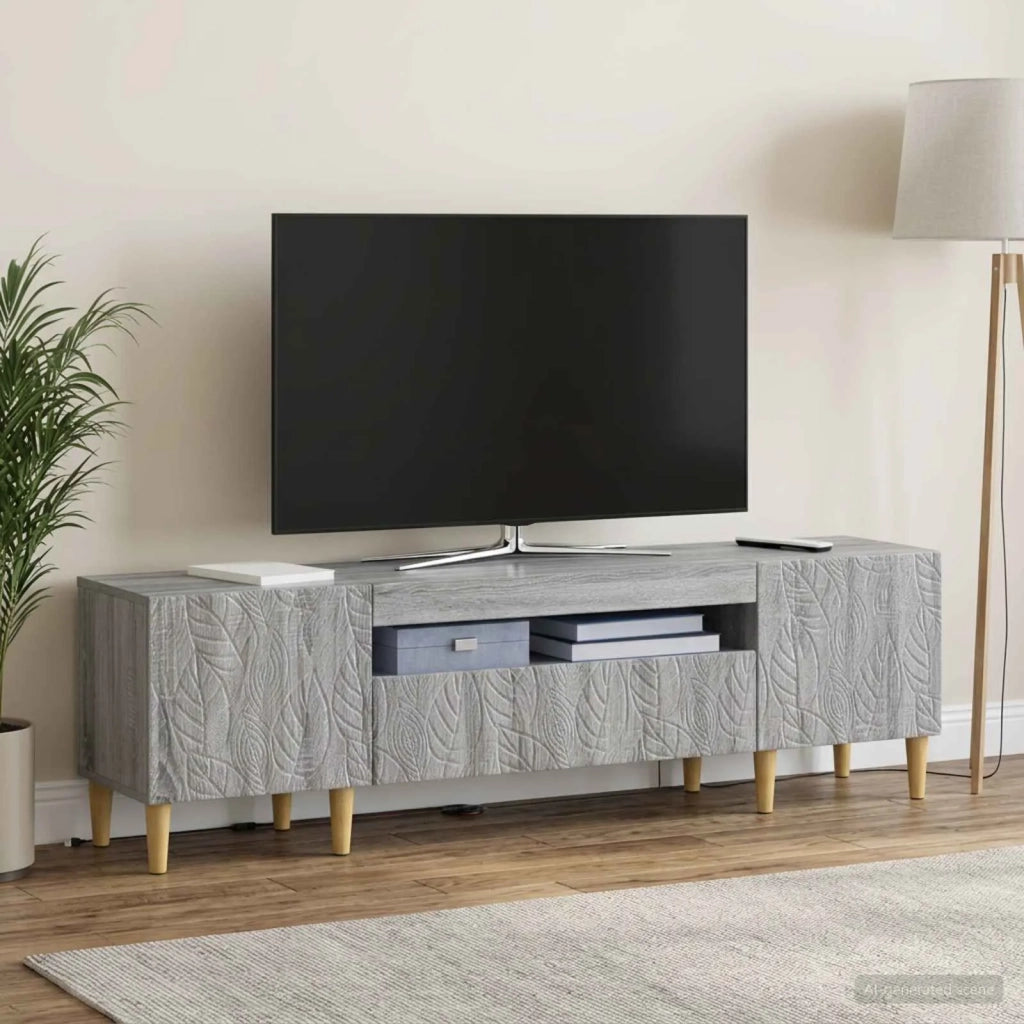 Mobile TV LED Sonoma grigio Legno ingegnerizzato 897131