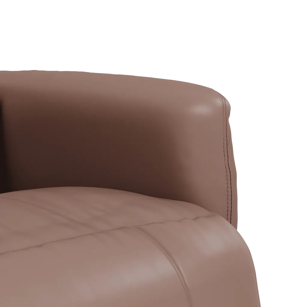 Divano Sedia-Poltrona Reclinabile Massaggio Poggiapiedi Marrone Similpelle 775604