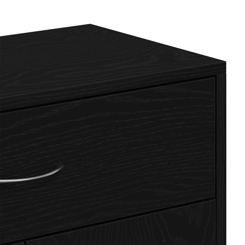 Credenza Nera in Rovere 60x30x75 cm - Legno ingegnerizzato