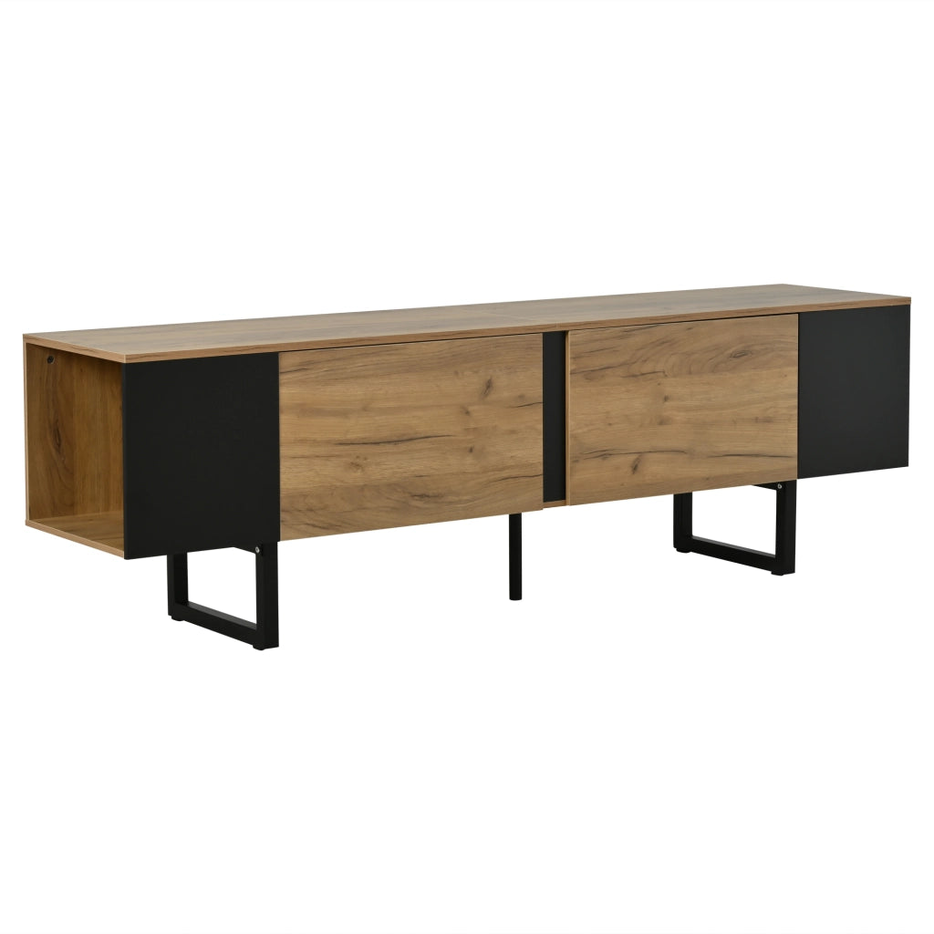 Mobile TV Lowboard ¨C MINIMAL ¨C Rovere/Bianco, 2 Ante, 180x40x55 cm