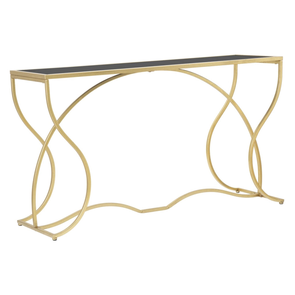 Tavolo Consolle VKH626, Oro, Metallo, 130x40x75 cm