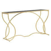 Tavolo Consolle VKH626, Oro, Metallo, 130x40x75 cm