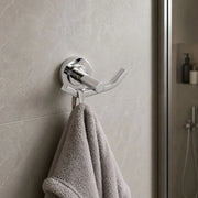 Appendino in ottone cromato lucido per bagno elegante serie luparia *** finitura- cromo lucido, confezione 1