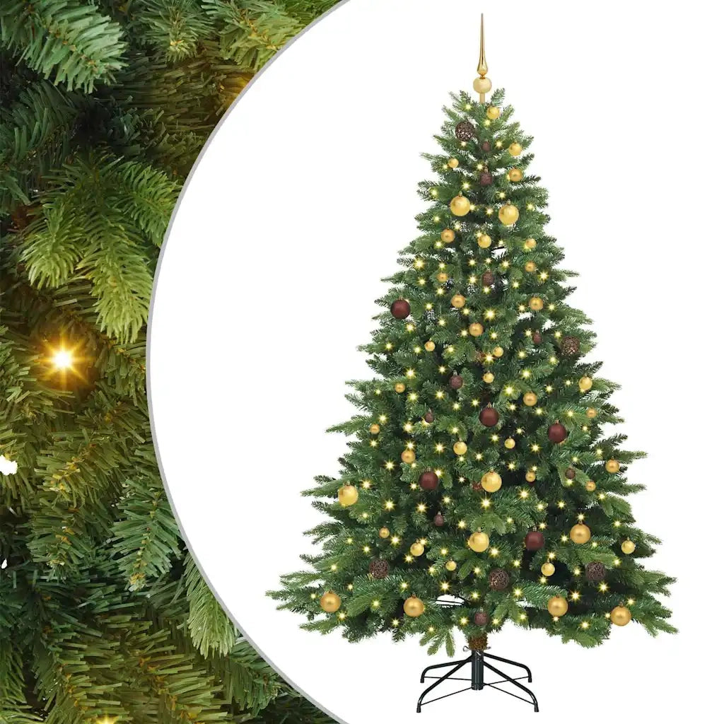 Albero di Natale artificiale con 300 LED Verde 210 cm PE e PVC 3397559