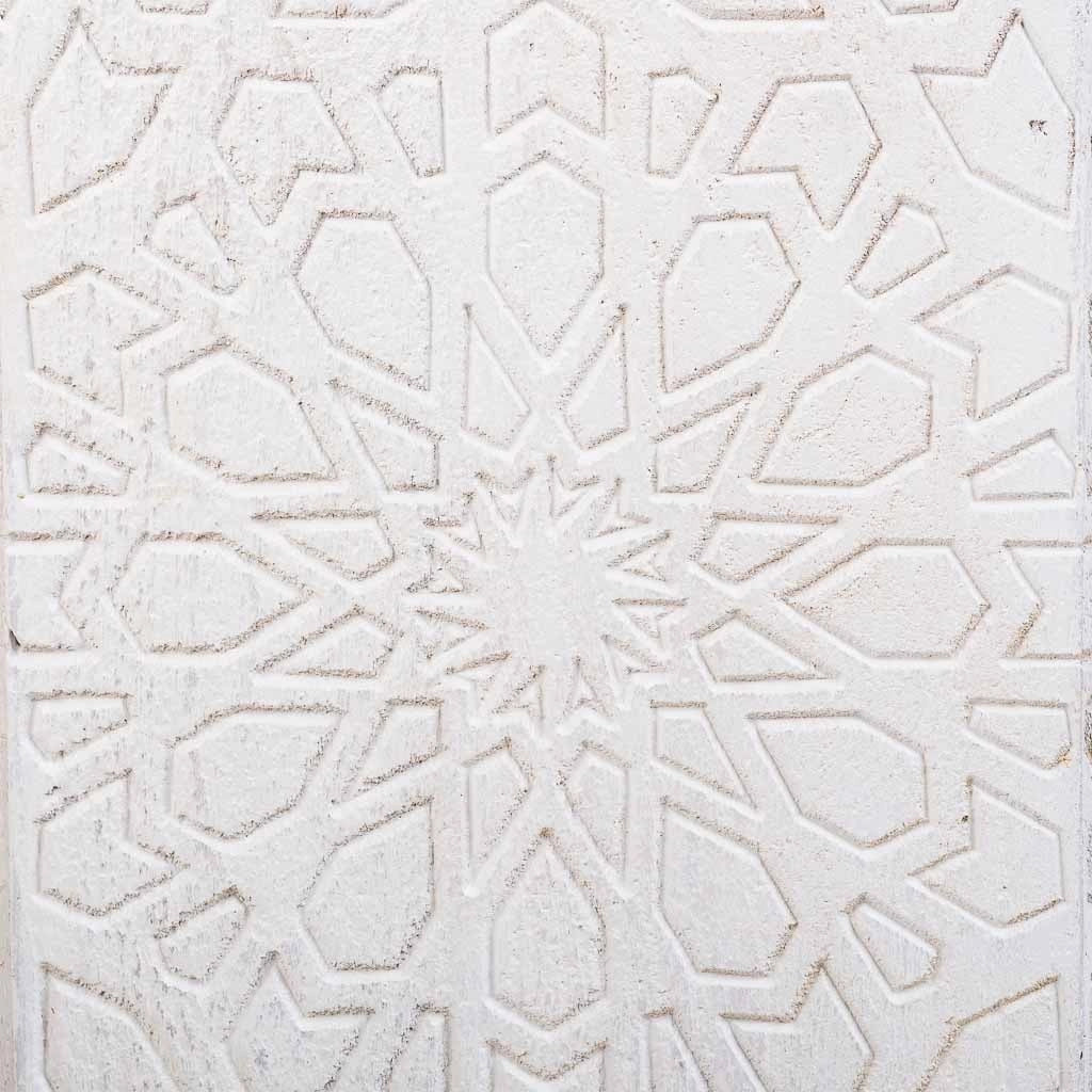 Sgabello in legno bianco 46x46x41h