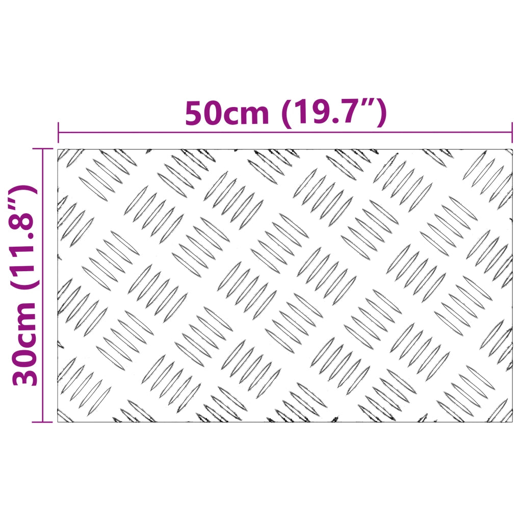 Lastre di Alluminio - Set di 4, Antiscivolo, 50x30 cm