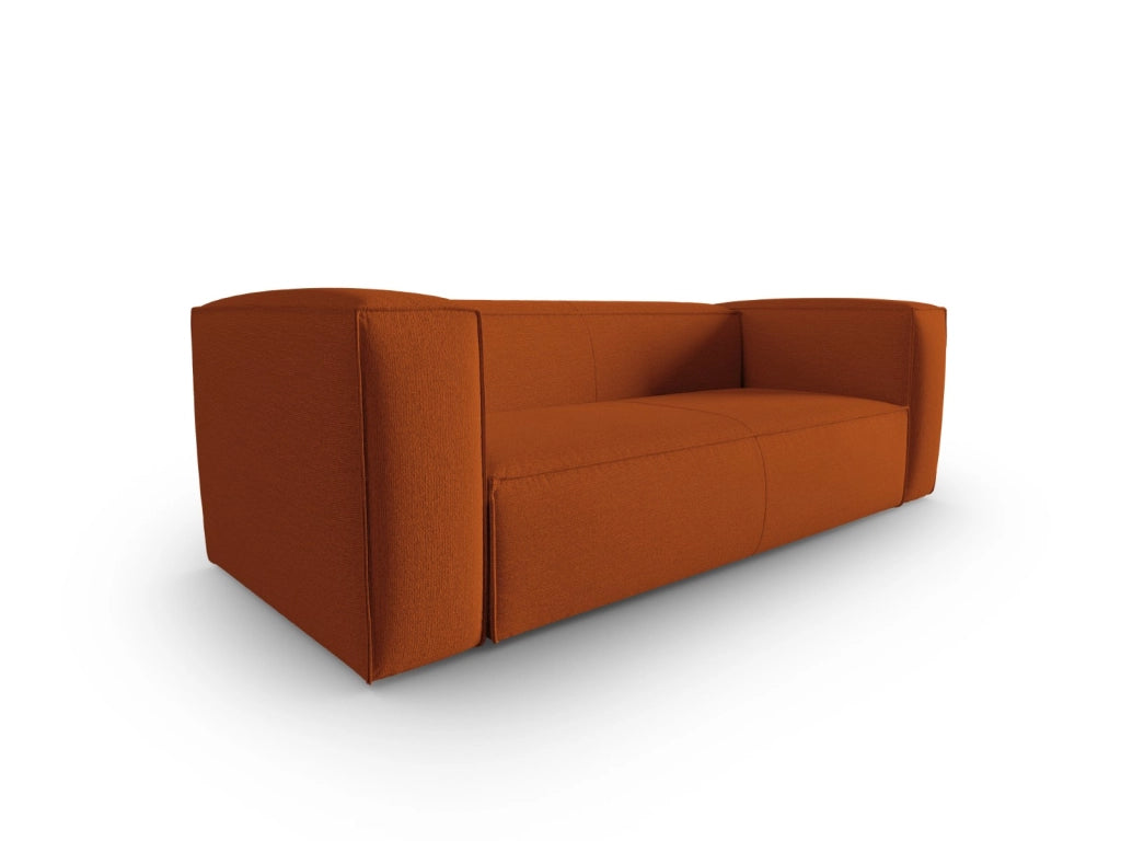 Cosmopolitan Design - Divano "Mackay" 3 posti in velluto strutturato terracotta 