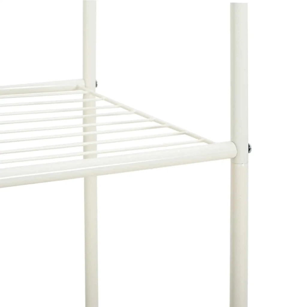 Stendibiancheria con lo scaffale Bianco 80 x 53 x 156 cm