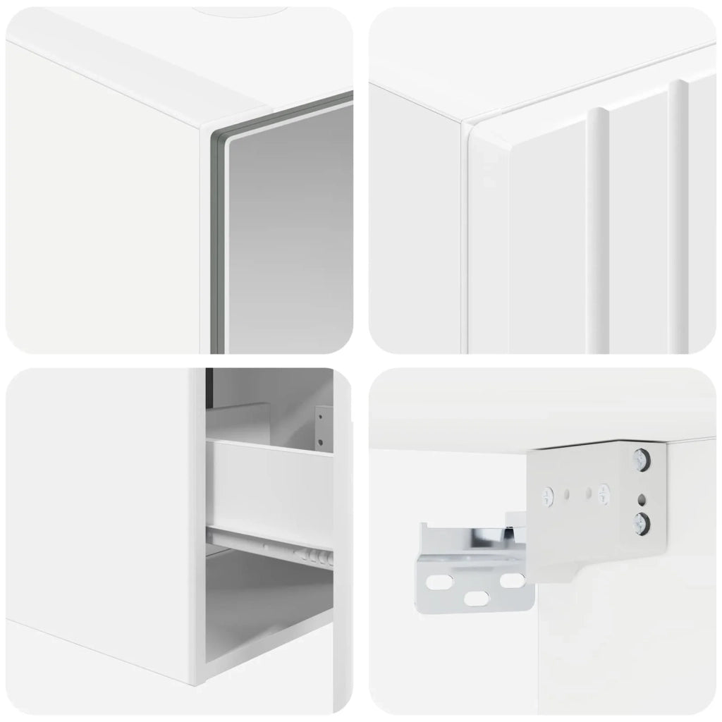 Set di Armadi da Bagno 5 pcs Bianco 43 x 16 x 62,5 cm 3407343