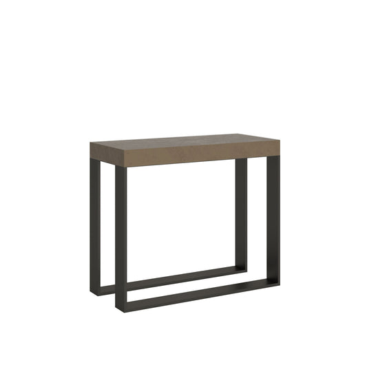 Consolle Allungabile 90-300x40x77 cm Elettra Tortora Telaio Antracite