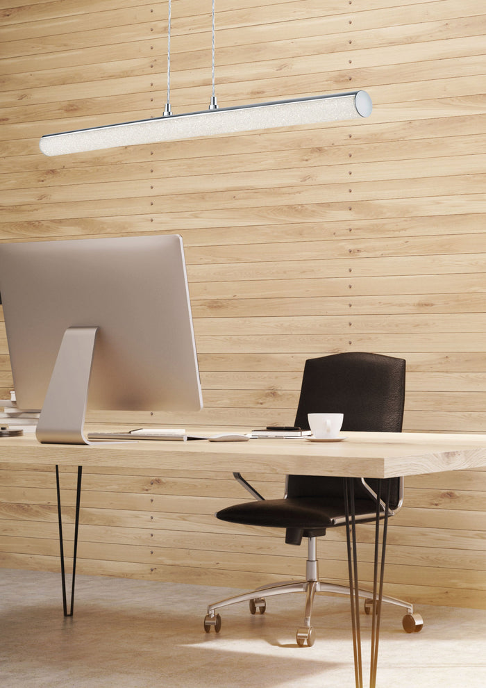 Lampada a Sospensione da Interno a LED in Metallo Cromo