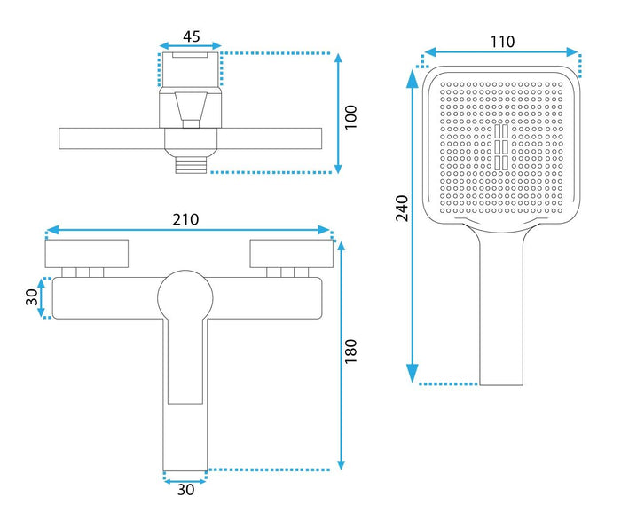 Rubinetto Da Vasca Rea Argus Black Matt