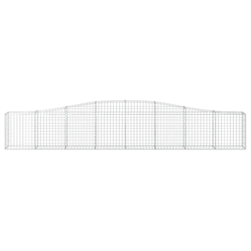 Cesti Gabbioni ad Arco 15 pz 400x30x60/80 cm Ferro Zincato