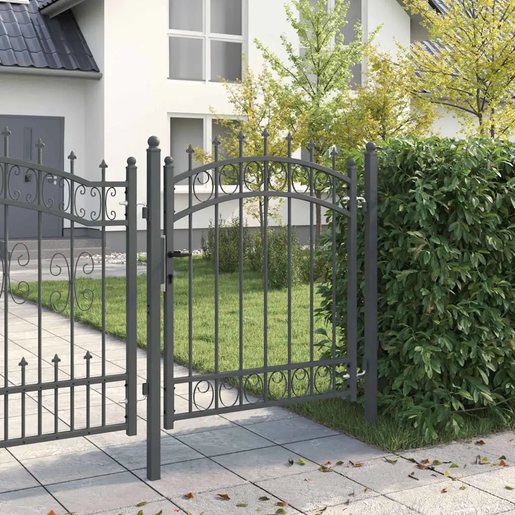 Cancello della recinzione con punte EMMEN 125 x 100 cm CFW4088340
