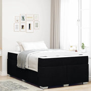 Struttura del letto con materasso Nero 120 x 190 cm Tessuto