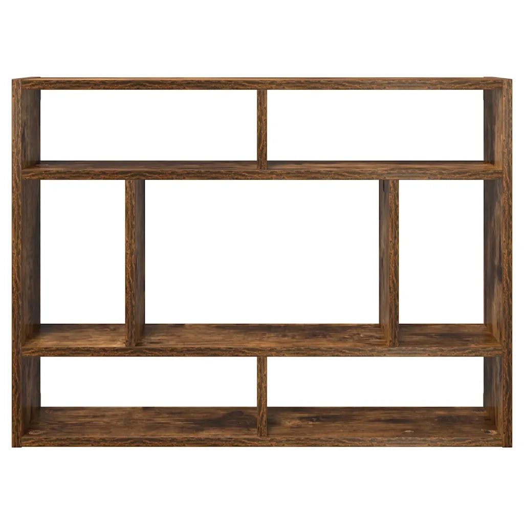 Mensola a Muro Rovere Fumo 75x16x55 cm in Legno Multistrato 815843