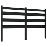 Testiera | Testata per Letto Nera 166x4x100 cm in Legno Massello di Pino