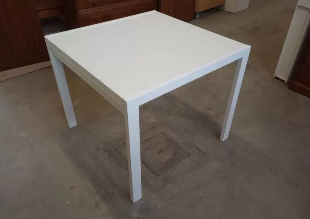 Tavolo allungabile colore bianco frassinato cm 120x90x76h chiuso (666) - Mobili 2G