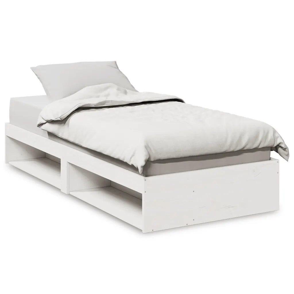 vidaXL Dormeuse senza Materasso Bianca 90x200 cm Legno Massello Pino