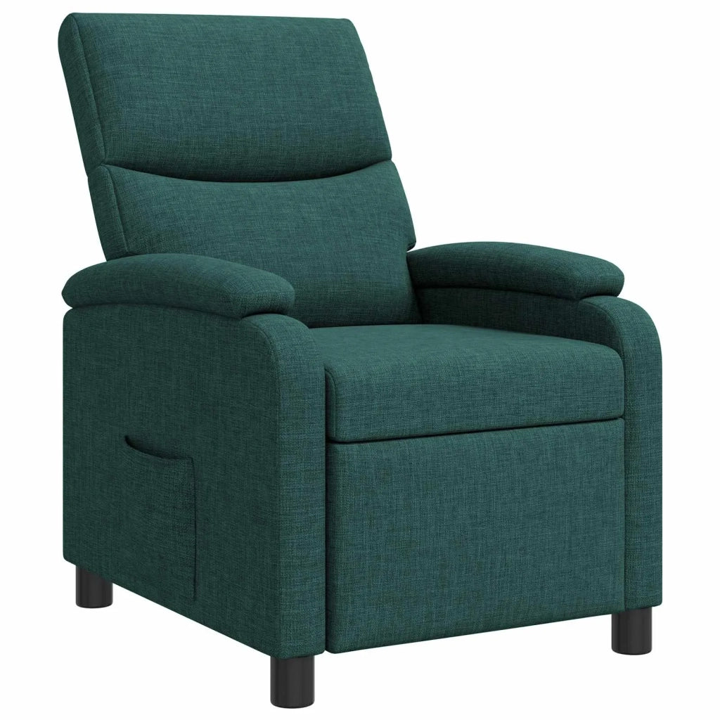 Divano Sedia-Poltrona reclinabile Verde Scuro Tessuto 609968