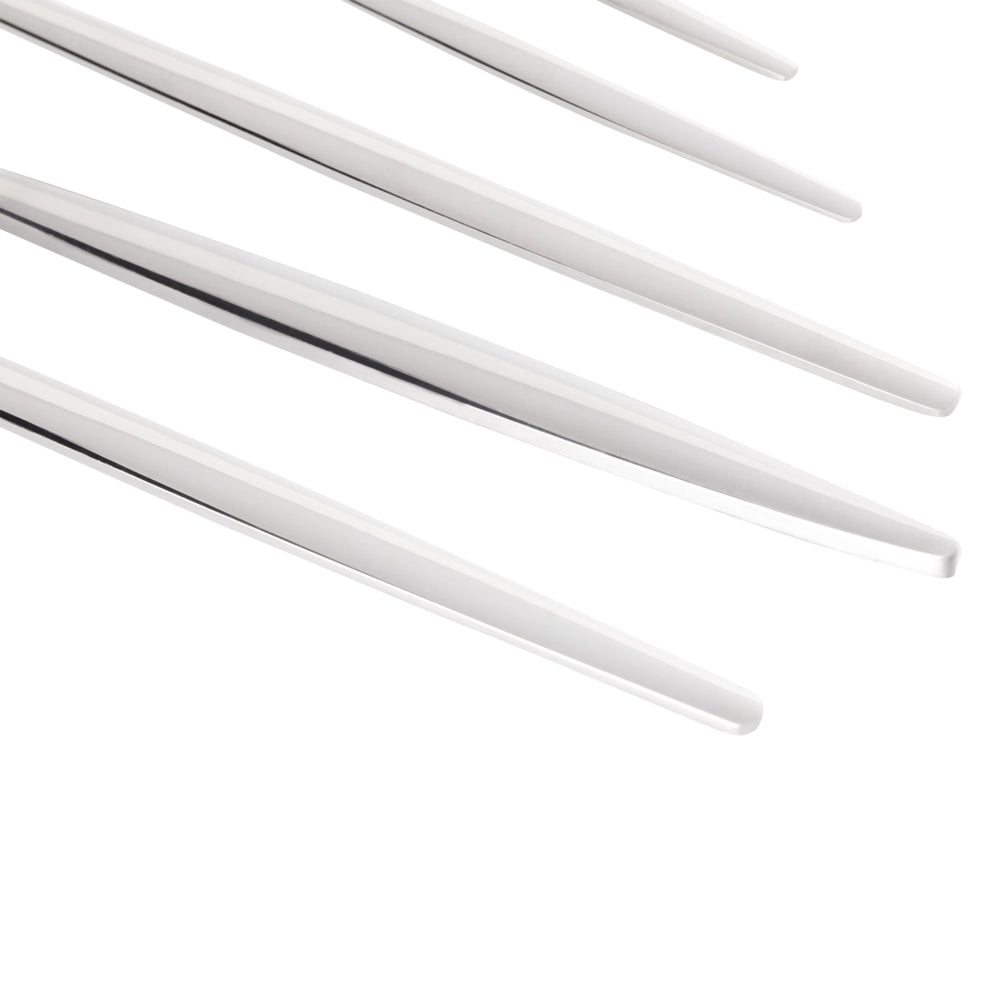 Set di posate in acciaio inox argento 30 pezzi per 6 persone Coltello Cucchiaio Forchetta Cucchiaio Forchetta per torte Design moderno