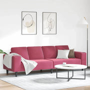Divano per Soggiorno Rosso Vino 250 x 77 x 76 cm 3335095