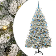 Albero di Natale Artificiale-Albero Natalizio con 300 LED Verde e Bianco 180 cm 676572