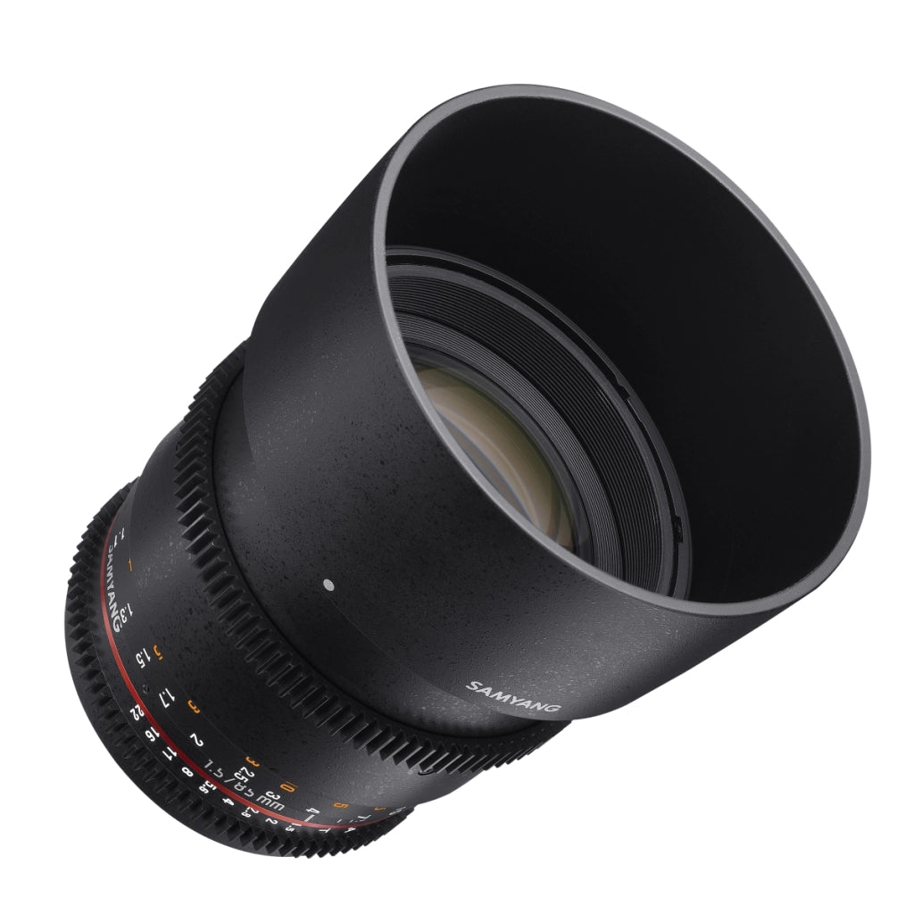 SAMYANG 85/1,5 Obiettivo Video DSLR II Sony E messa a fuoco manuale obiettivo video 0,8 ghiera ingranaggi, obiettivo ritratto nero 7817