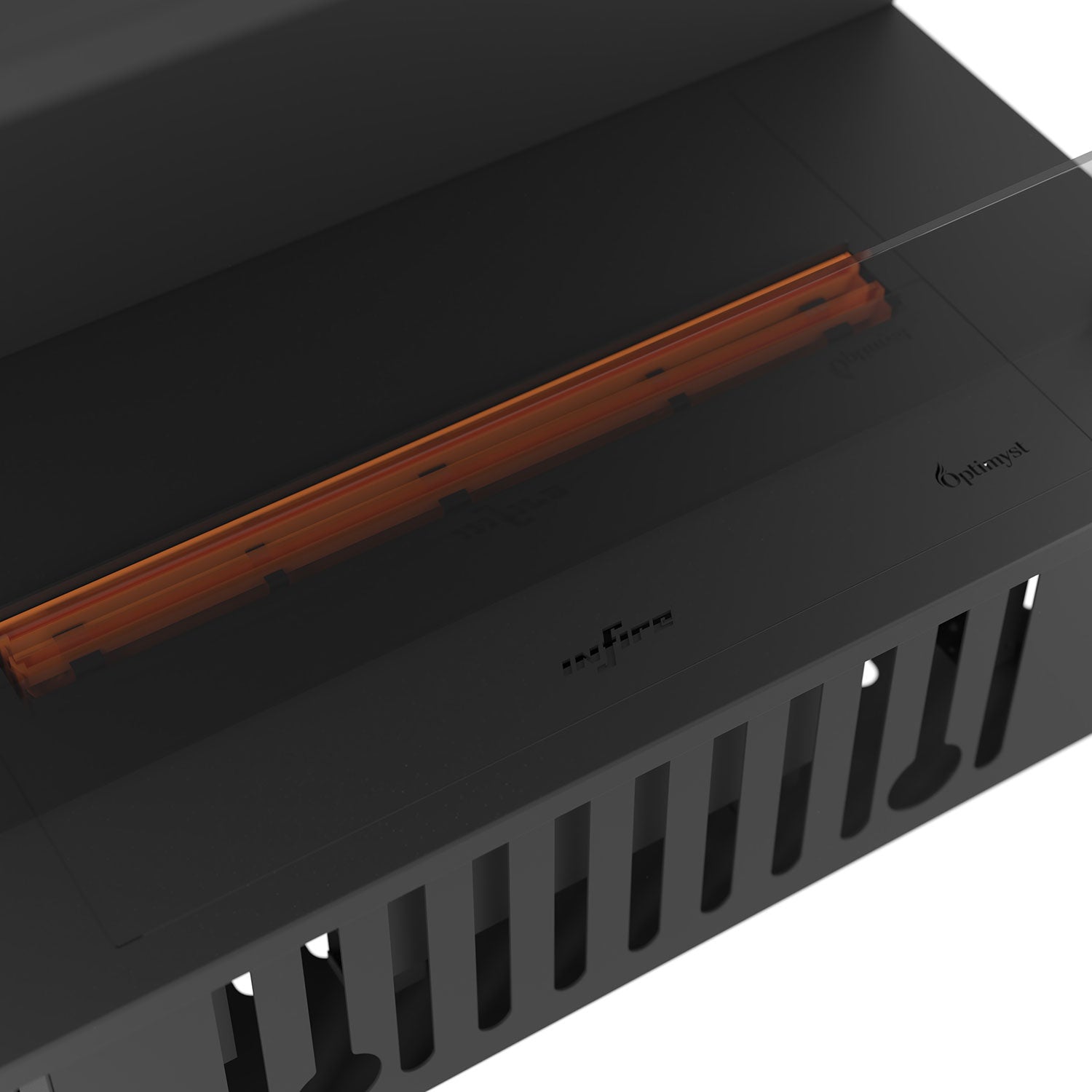 Camino a Vapore Elettrico Effetto Fuoco Invapo Inside C800 80x50x40 cm con Ricarica Automatica Nero