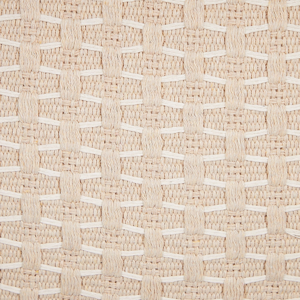 Set di 2 cuscini in poliestere beige chiaro 42 x 42 cm con nappe imbottitura soggiorno camera da letto