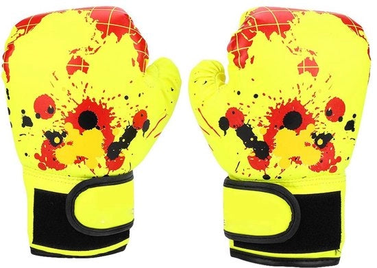 Scarpette da boxe per bambini da 2 a 11 anni - Kickboxing Muay Thai - gialle.