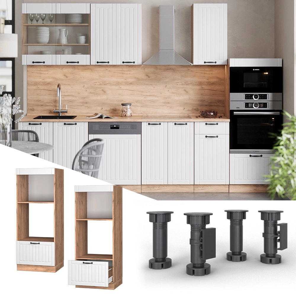 Vicco Set mobili bagno Bianco casa di campagna 60 cm