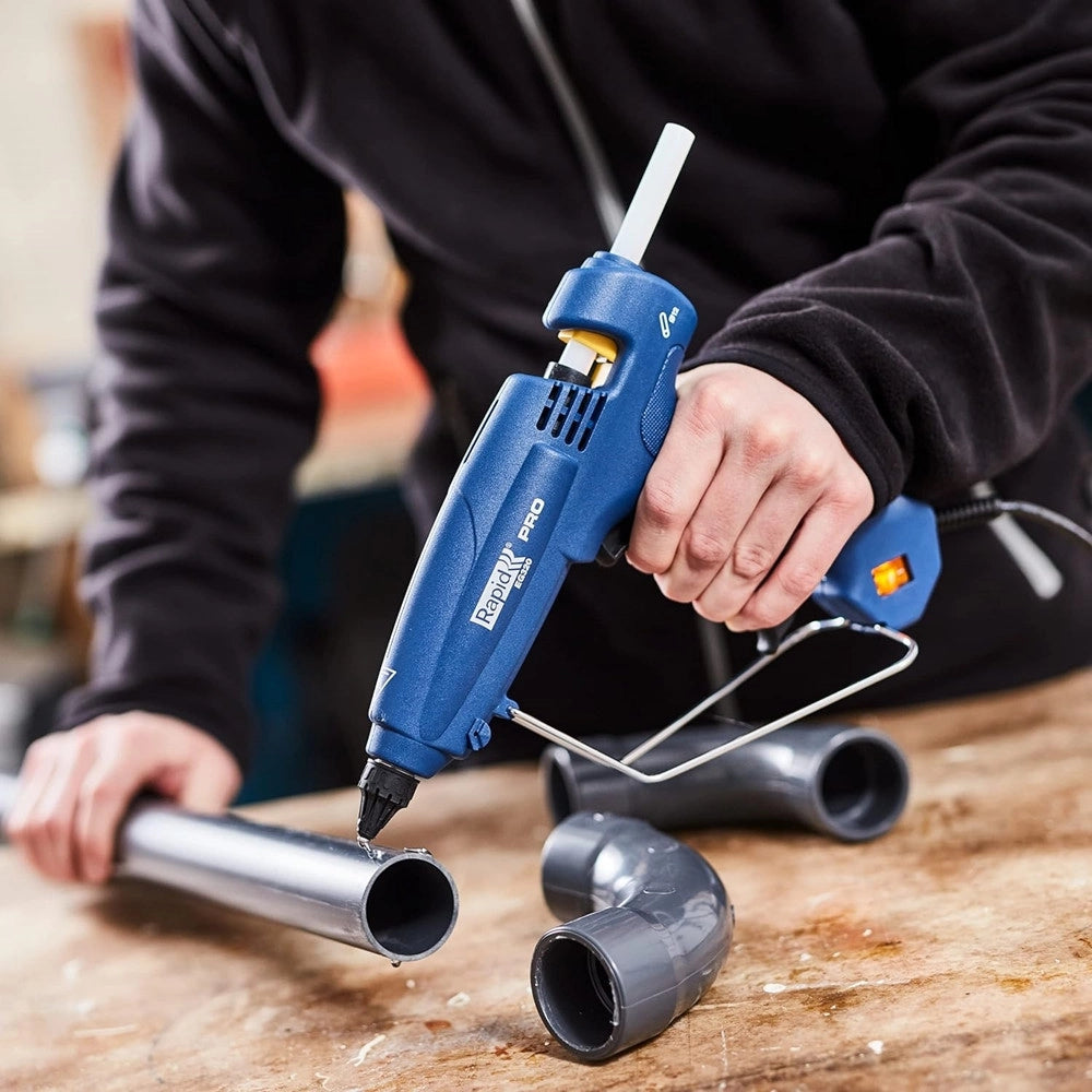 Trade Shop - Pistola Per Colla A Caldo Eg320 Controllo Temperatura Autoregolato A 195°c Ugello Intercambiabile -