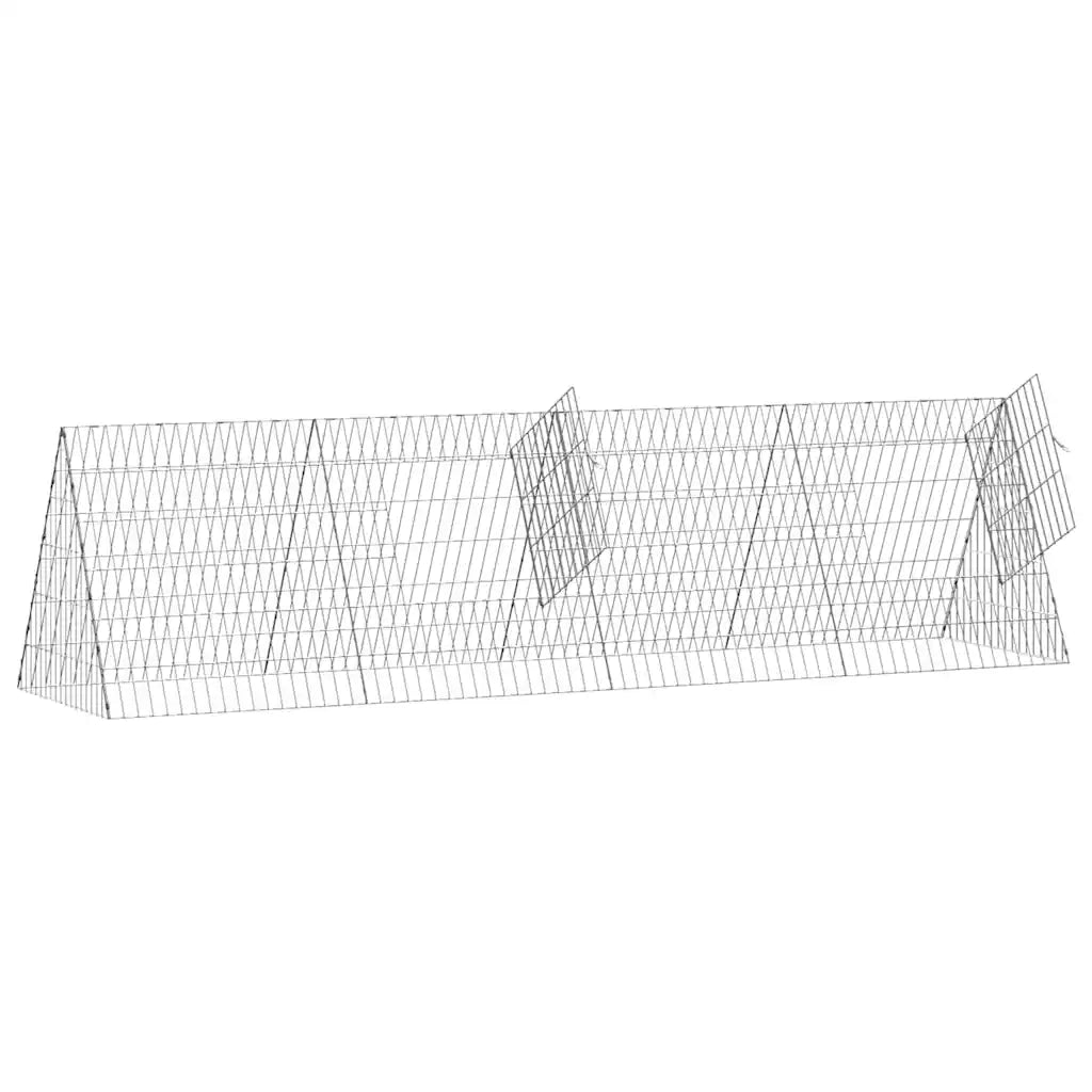 Gabbia per polli Argento 215 x 55 x 55 cm Acciaio zincato