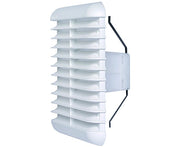 GRIGLIA QUADRATA UNIVERSALE IN MATERIALE TERMOPLASTICO CON MOLLE RECLINABILI A 90  ° BIANCA  EE ¸80/125 166X166 MM   VECAM-CO S.P.A