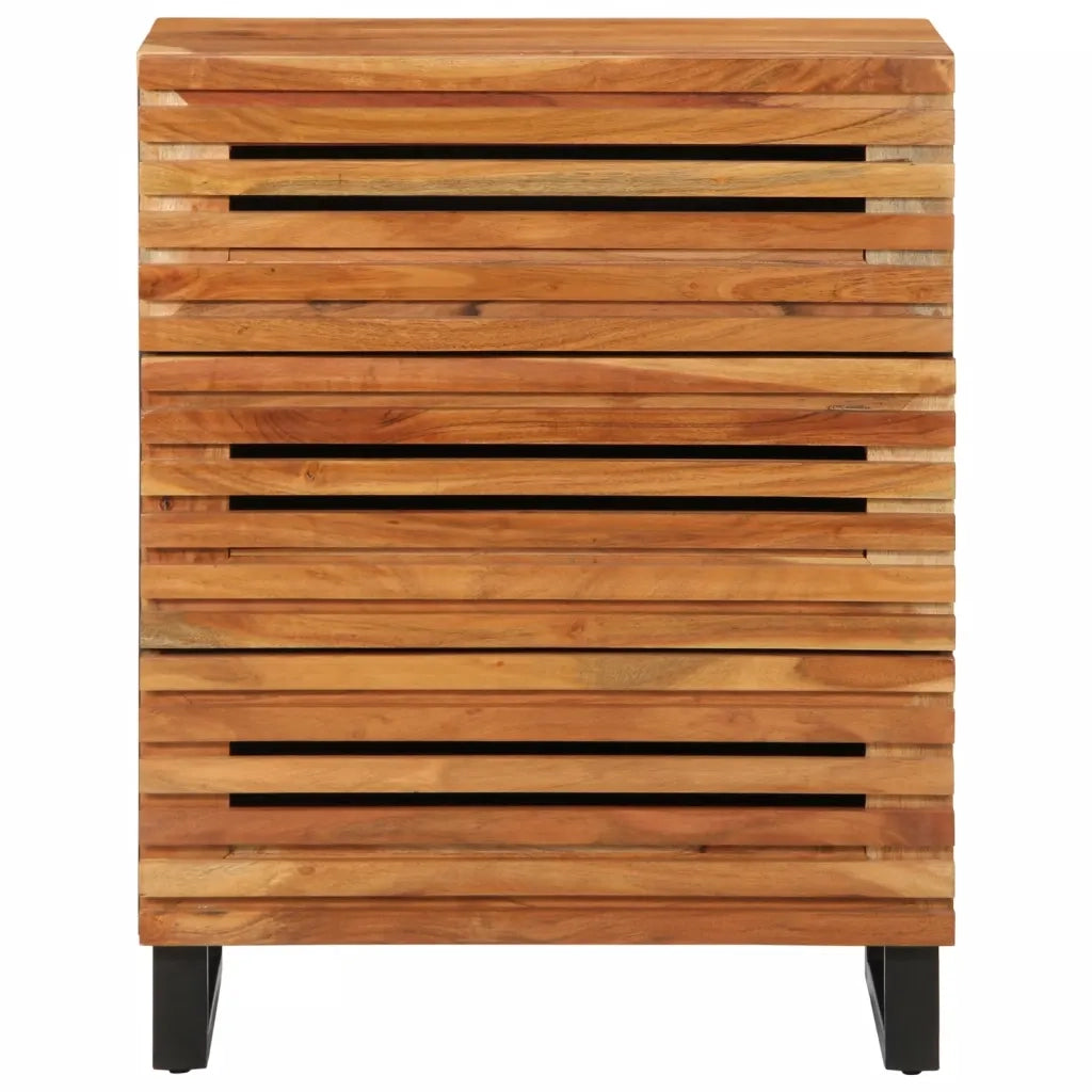 Credenza 60x34x75 cm in Legno Massello di Acacia