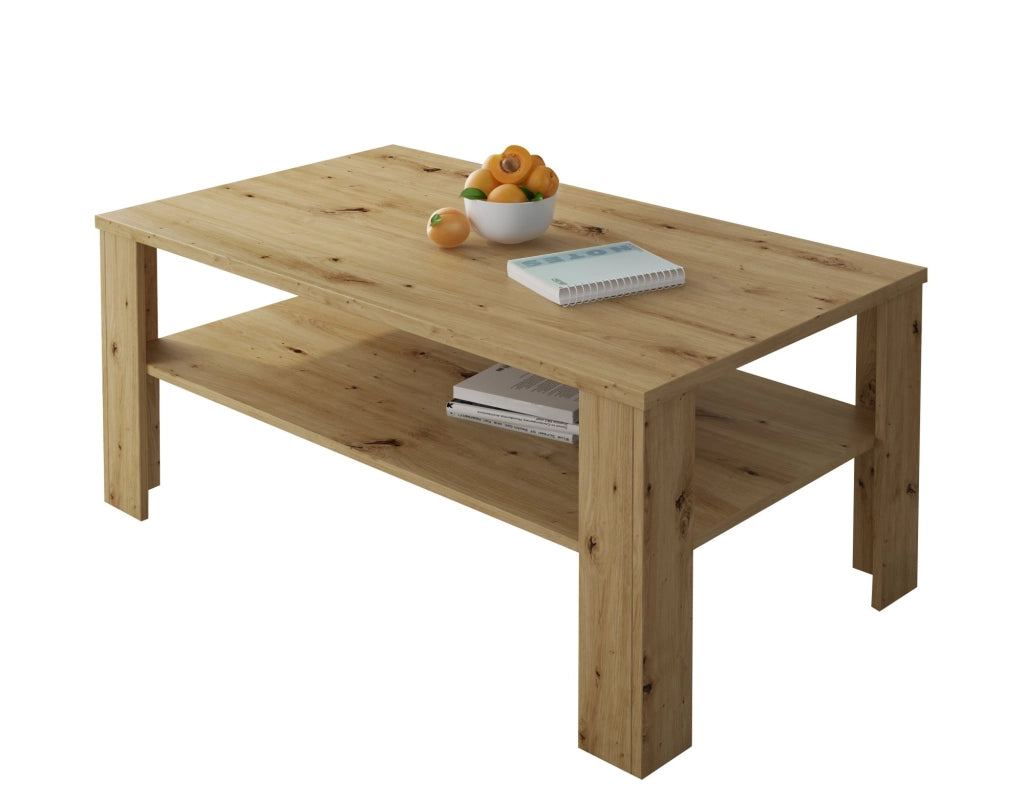 Rora, Tavolino da Salotto un Vano, 110x65x47h cm Marrone Rovere Nodi